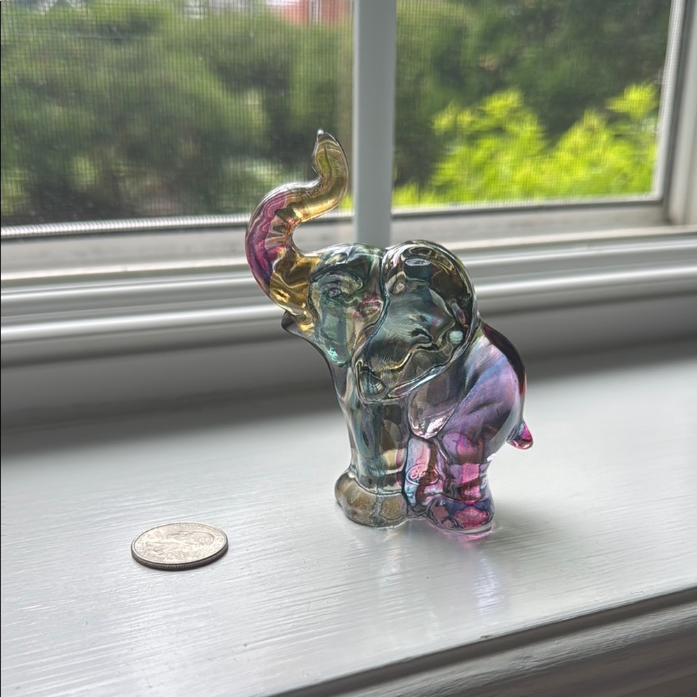 Fenton Glass Elephant Figurine